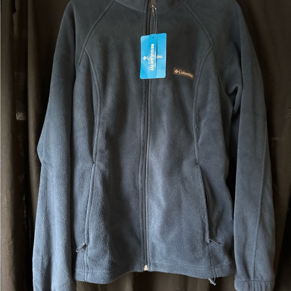 Columbia Navy Blue Full-Zip Fleece Jacket